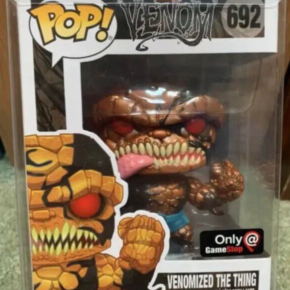 New! Funko Pop #692 Venomized Thing Gamestop Exclusive Free Holder! MIB Venom - Picture 1 of 3